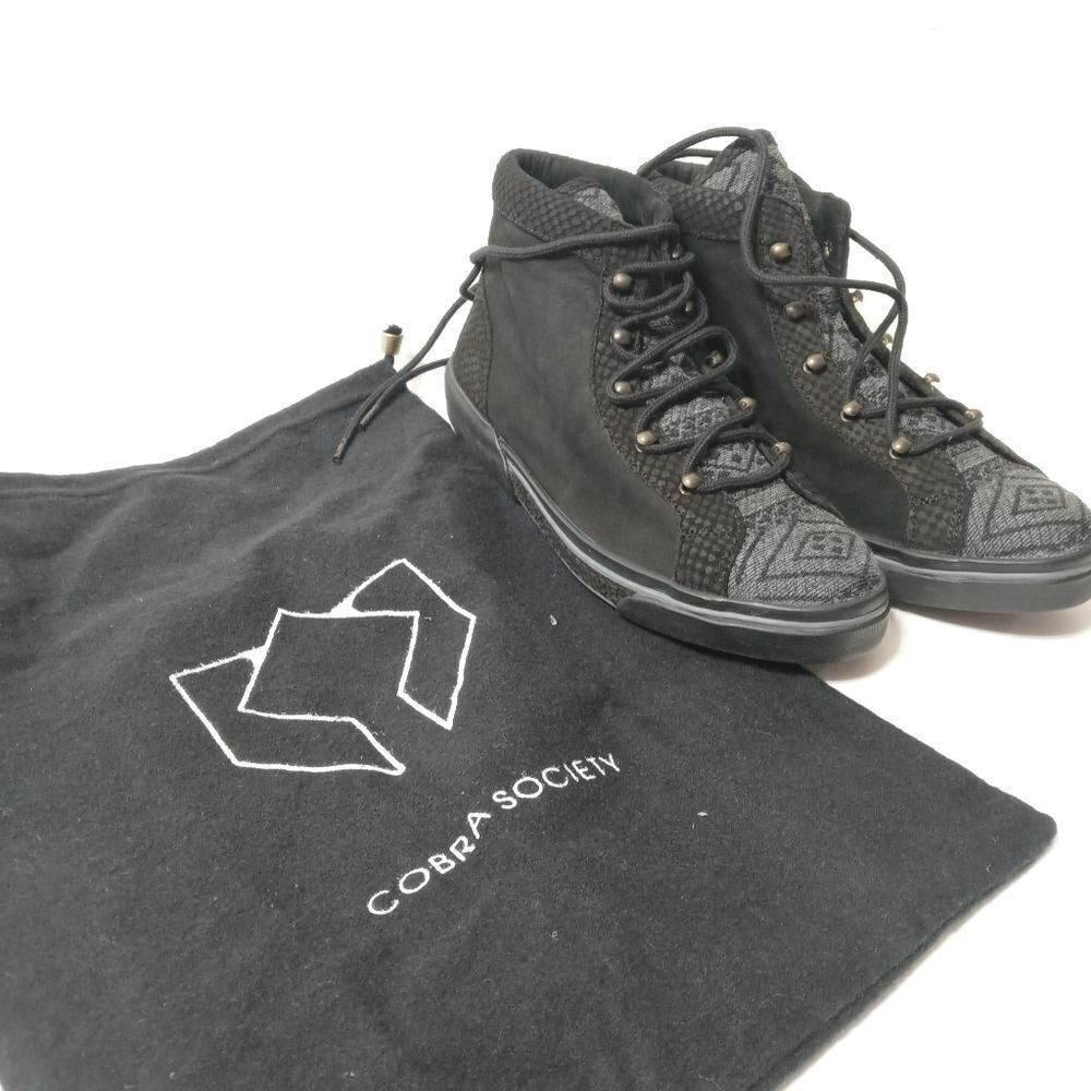 Cobra Society black suede sneakers size 37/7